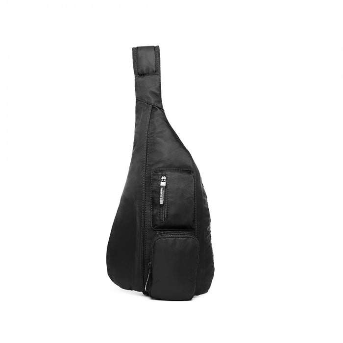 Casual Single Strap Sling Backpack – Black
