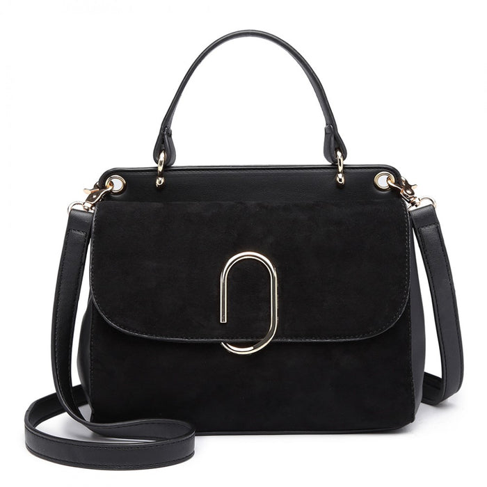 Women's PU Leather Handbag Shoulder Bag – Black