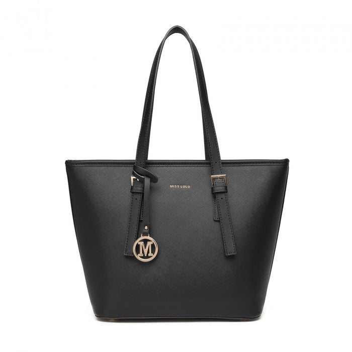 Minimalist Tote Handbag Structured – Black