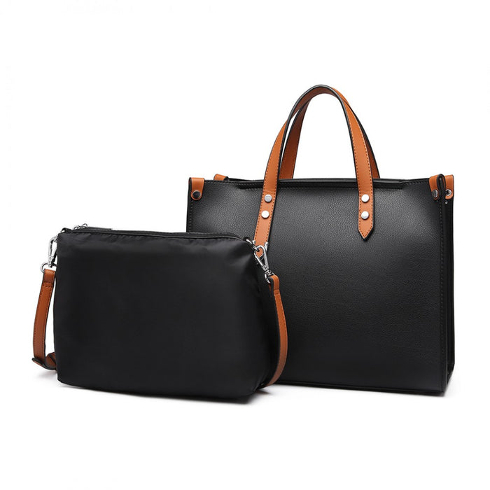 2-Piece Structured Shoulder Bag Set – Back