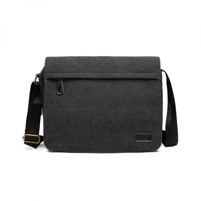 Classic Expanding Messenger Bag – Black