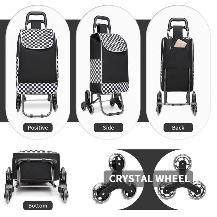 6 Wheel Push Shopping Trolley – EQ2043 – Black