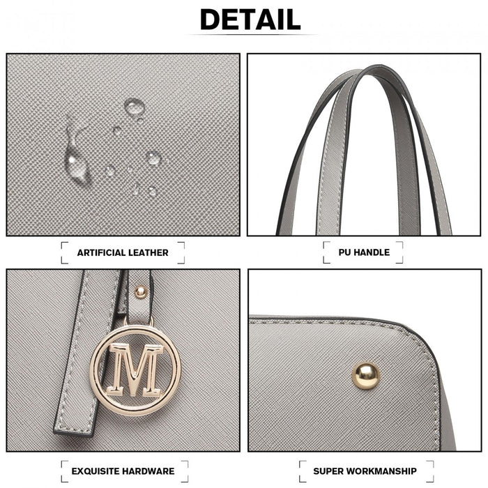 Minimalist Tote Handbag Structured – Grey