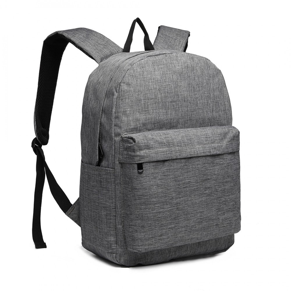 Polyester Everyday Backpack with Design – Grey