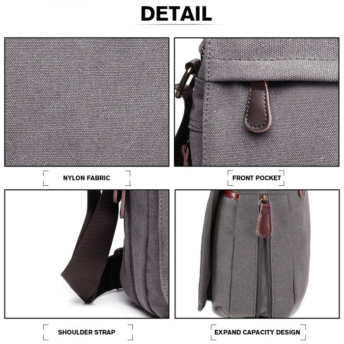 Classic Expanding Messenger Bag – Grey