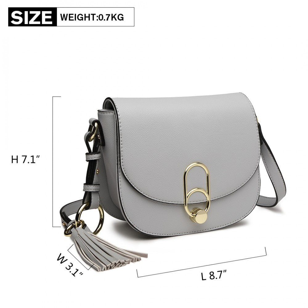 Crossbody Saddle Bag – Grey
