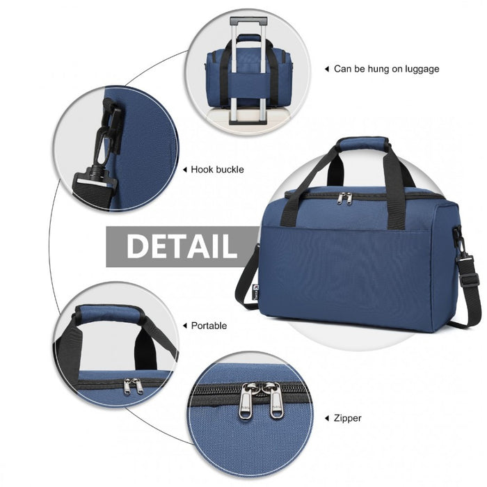 Structured Travel Duffle Bag – Navy