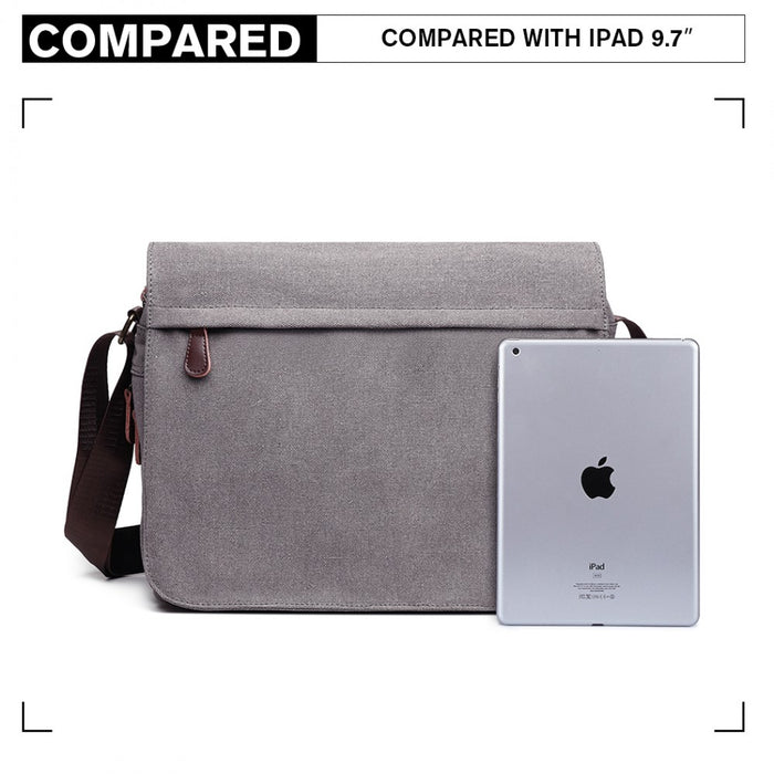 Classic Expanding Messenger Bag – Grey