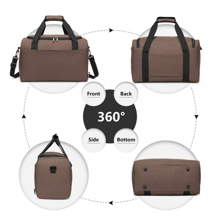Structured Travel Duffle Bag – Brown