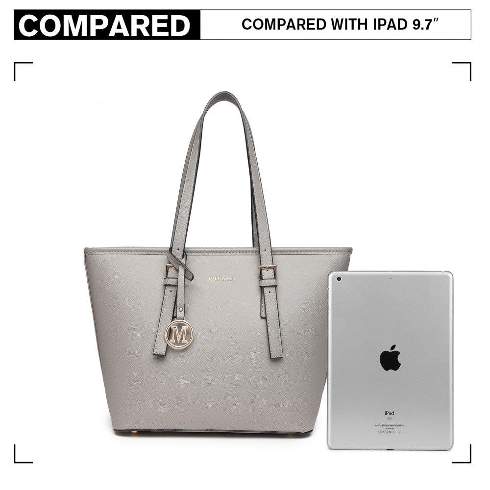 Minimalist Tote Handbag Structured – Grey