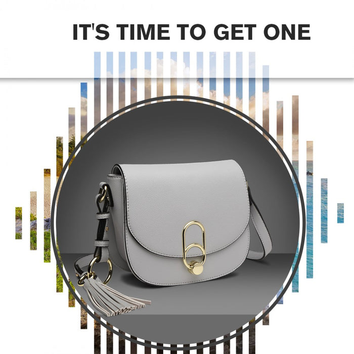 Crossbody Saddle Bag – Grey