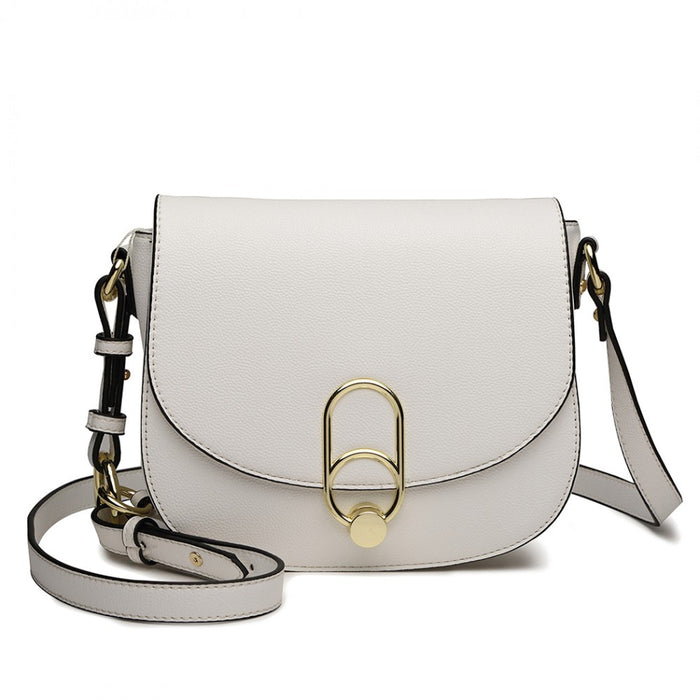 Crossbody Saddle Bag – White