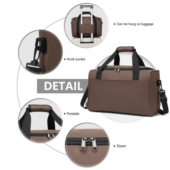 Structured Travel Duffle Bag – Brown