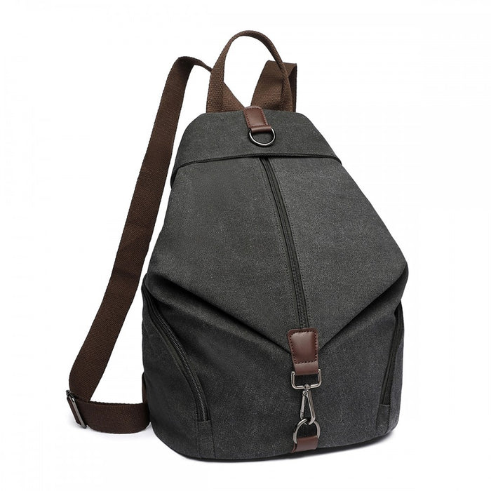 Fashion Anti-Theft Canvas Backpack – Black