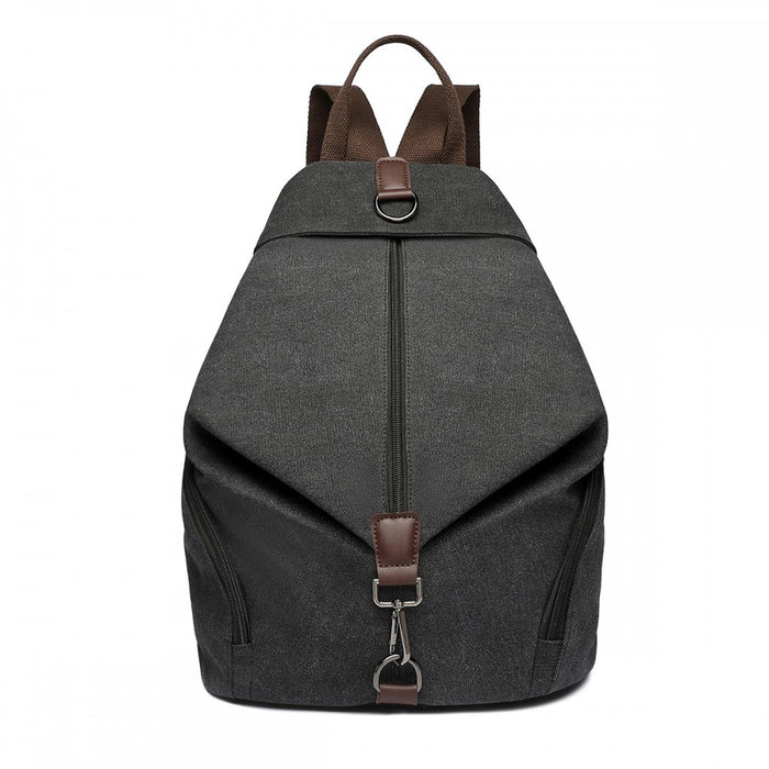 Fashion Anti-Theft Canvas Backpack – Black