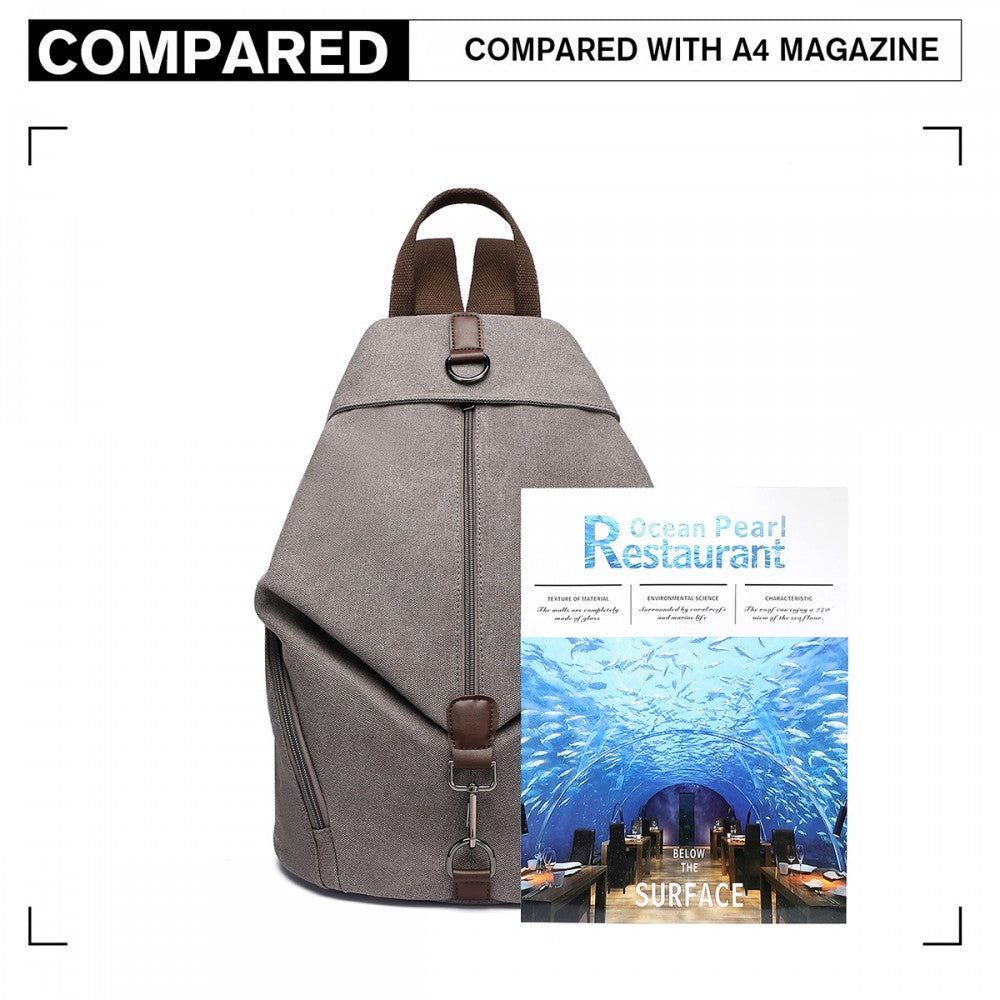 Fashion Anti-Theft Canvas Backpack – Grey