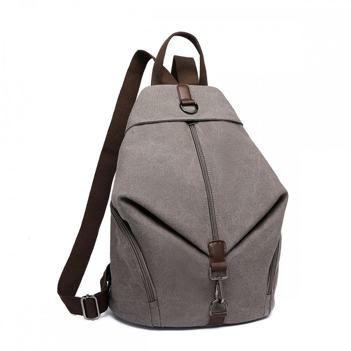 Fashion Anti-Theft Canvas Backpack – Grey