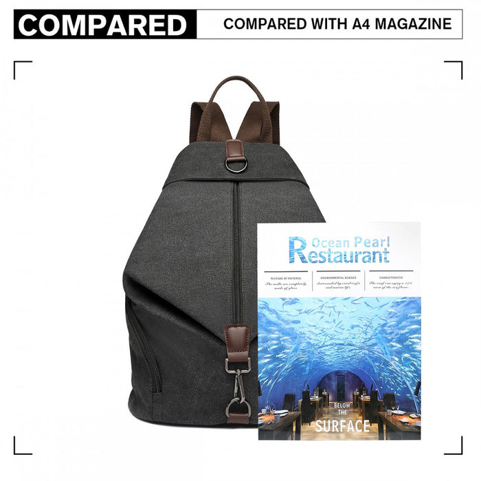 Fashion Anti-Theft Canvas Backpack – Black