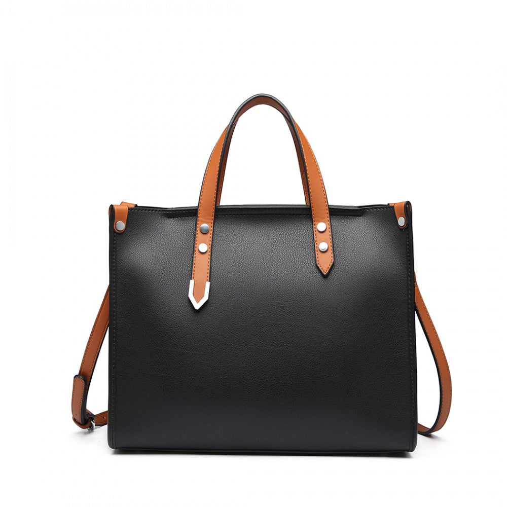 2-Piece Structured Shoulder Bag Set – Back