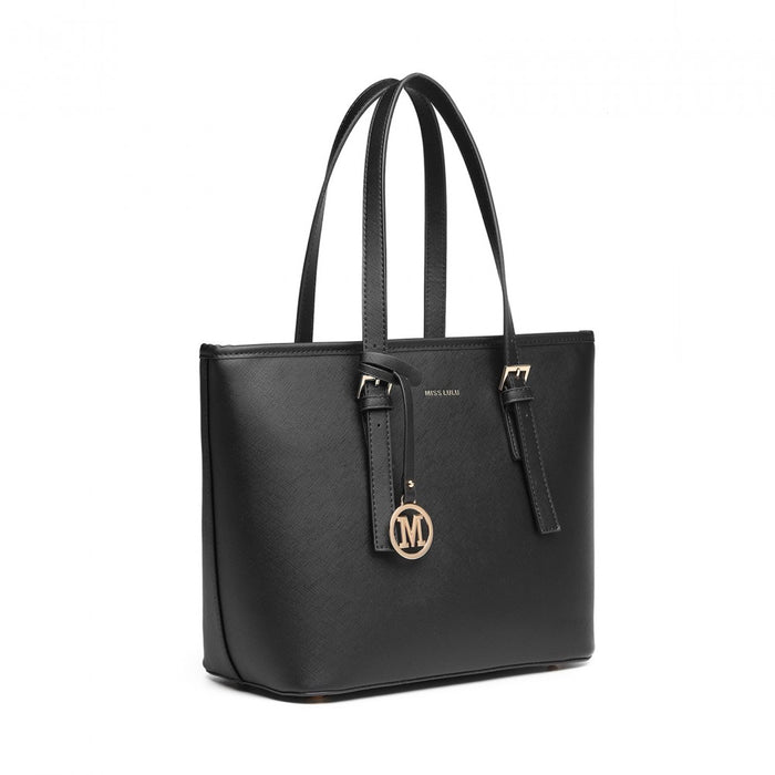 Minimalist Tote Handbag Structured – Black
