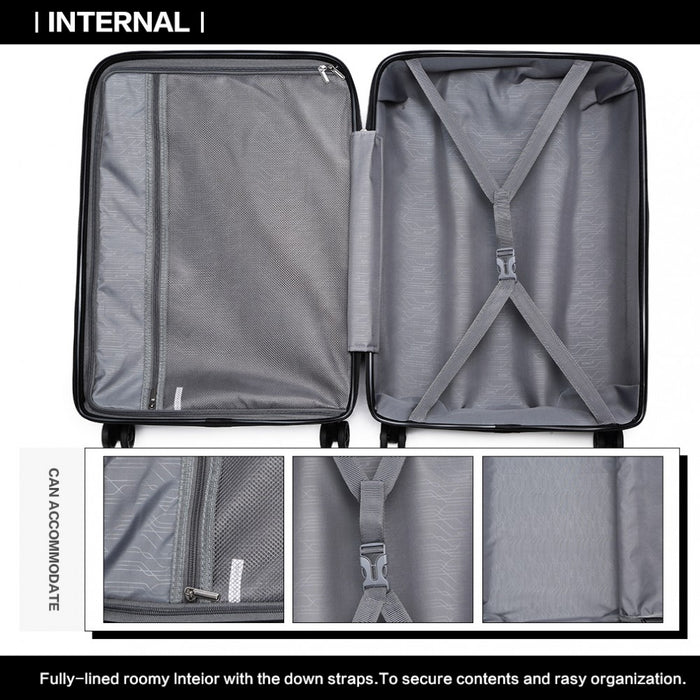 Bright PP Hard Shell Carry-On Cabin Suitcase – 20-Inch – Black