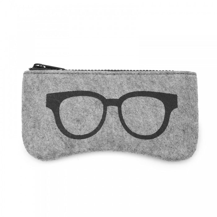 Soft Felt Glasses Case – Grey and Black