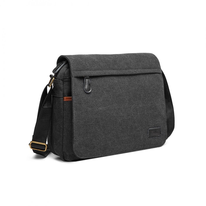 Classic Expanding Messenger Bag – Black