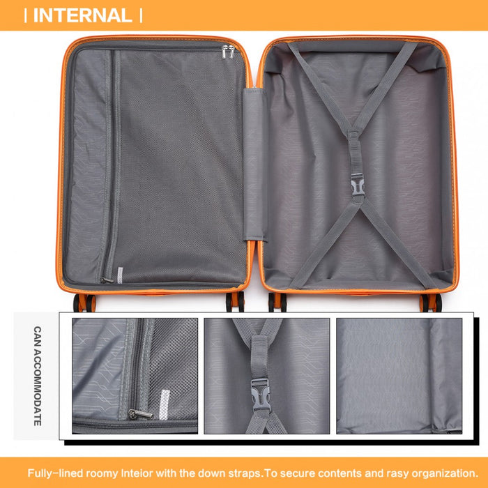 Bright PP Hard Shell Carry-On Cabin Suitcase – 20-Inch – Orange