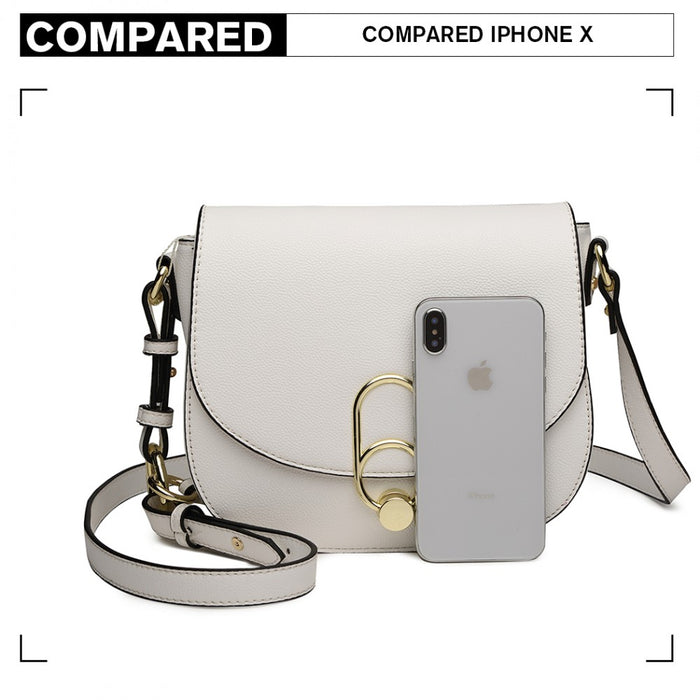 Crossbody Saddle Bag – White