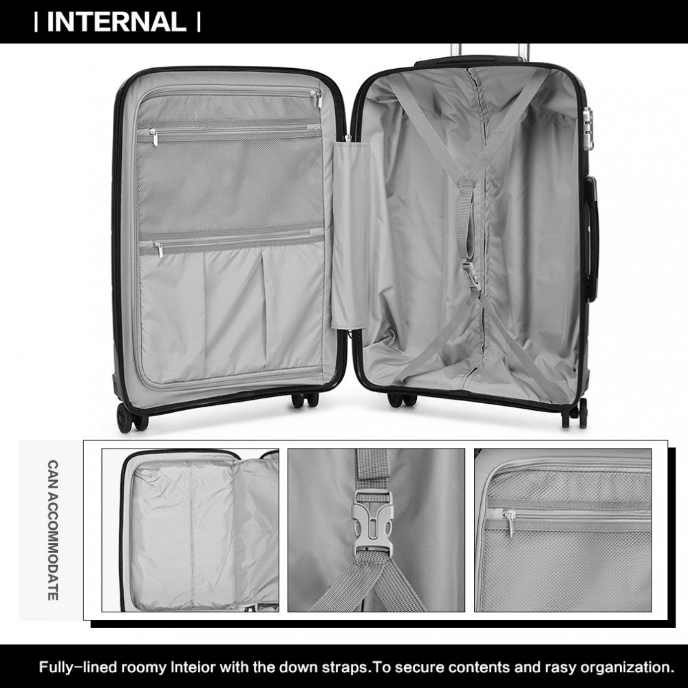 PP Hard Shell Suitcase – 24-Inch – Black