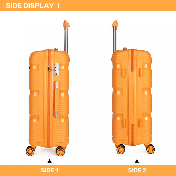Bright PP Hard Shell Carry-On Cabin Suitcase – 20-Inch – Orange