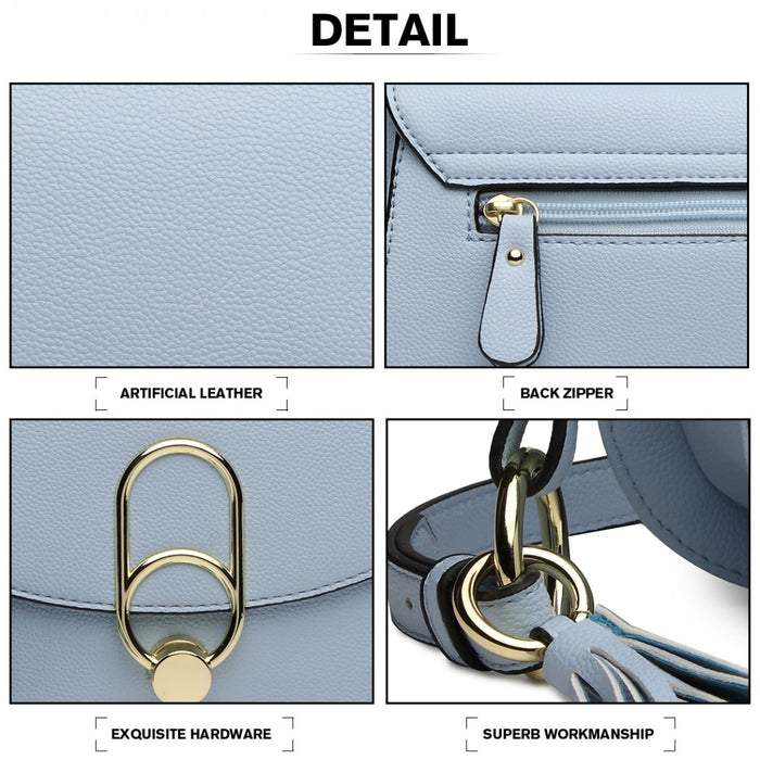 Crossbody Saddle Bag – Blue