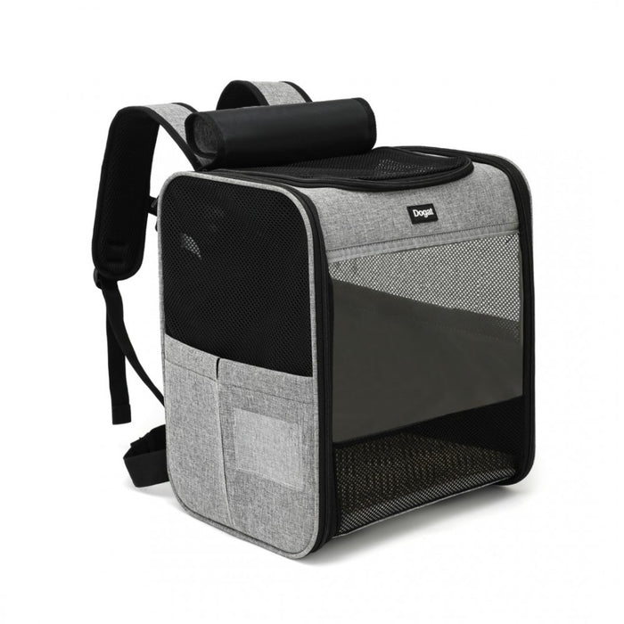 Foldable and Pet Backpack Carrier Travel Bag for Cats and Small Dogs – PTD2440 – Grey