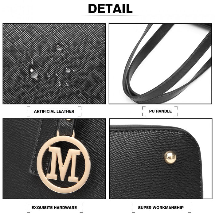 Minimalist Tote Handbag Structured – Black