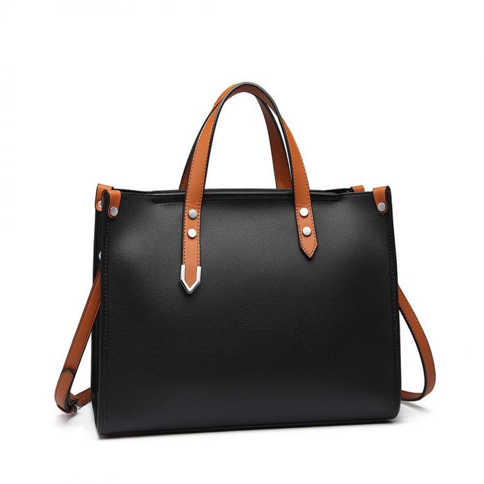 2-Piece Structured Shoulder Bag Set – Back