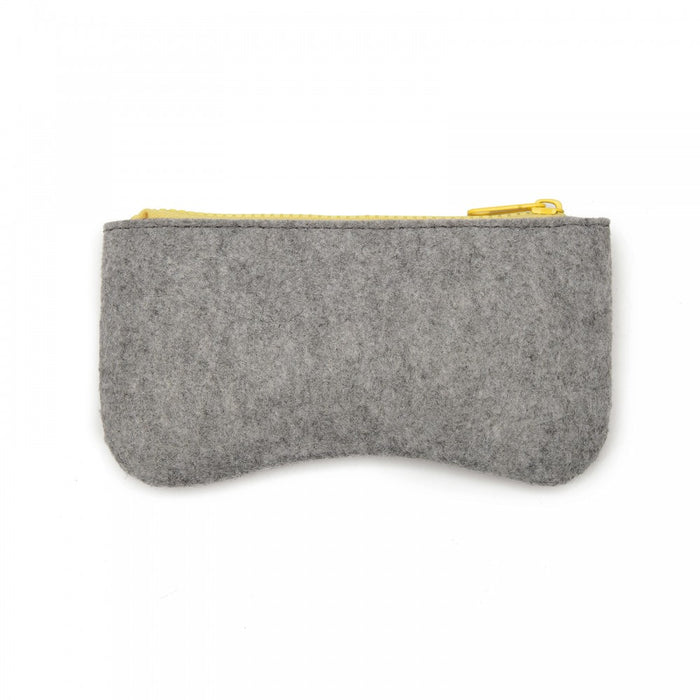 Soft Felt Glasses Case – Grey and Yellow