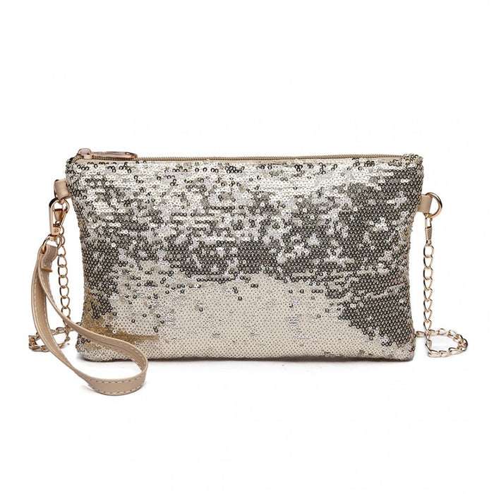 Sequins Clutch Evening Bag Light – Gold