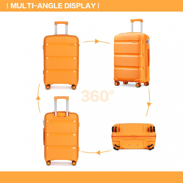 Bright PP Hard Shell Carry-On Cabin Suitcase – 20-Inch – Orange