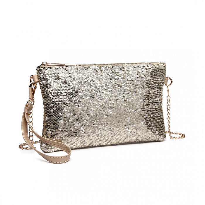 Sequins Clutch Evening Bag Light – Gold