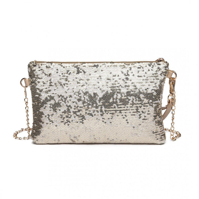 Sequins Clutch Evening Bag Light – Gold