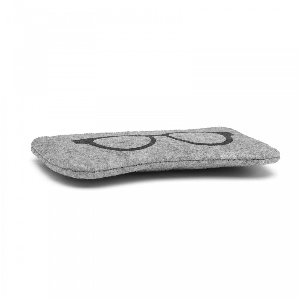 Soft Felt Glasses Case – Grey and Black