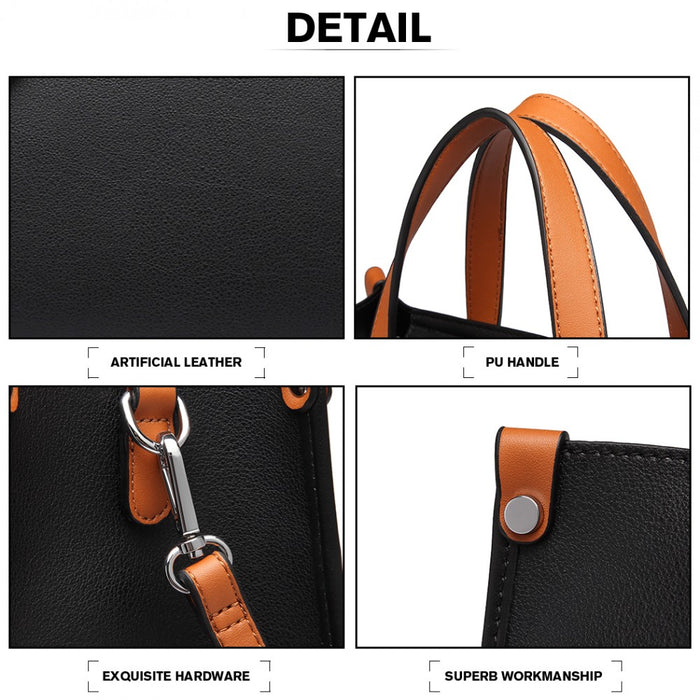 2-Piece Structured Shoulder Bag Set – Back