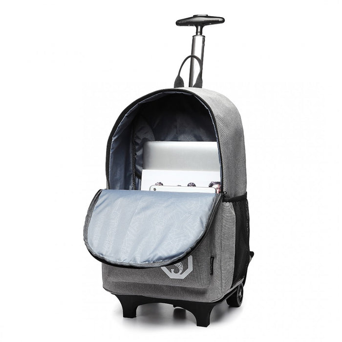 Glow-in-the-Dark Trolley Backpack – Grey