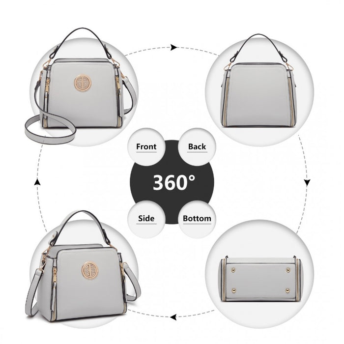 PU Leather Crossbody Bag – Grey