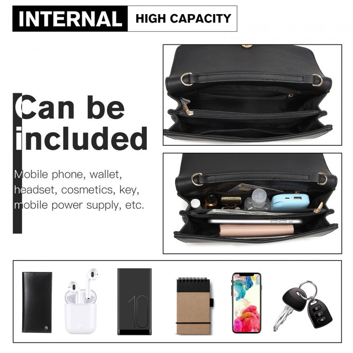 Vegan Envelope Clutch Bag – Black