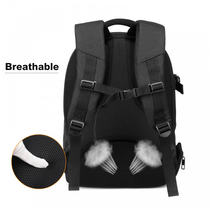 Water-Resistant Shockproof Dslr Camera Backpack – Black