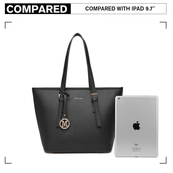 Minimalist Tote Handbag Structured – Black