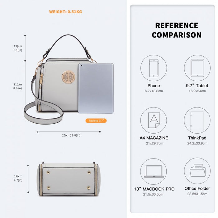 PU Leather Crossbody Bag – Grey