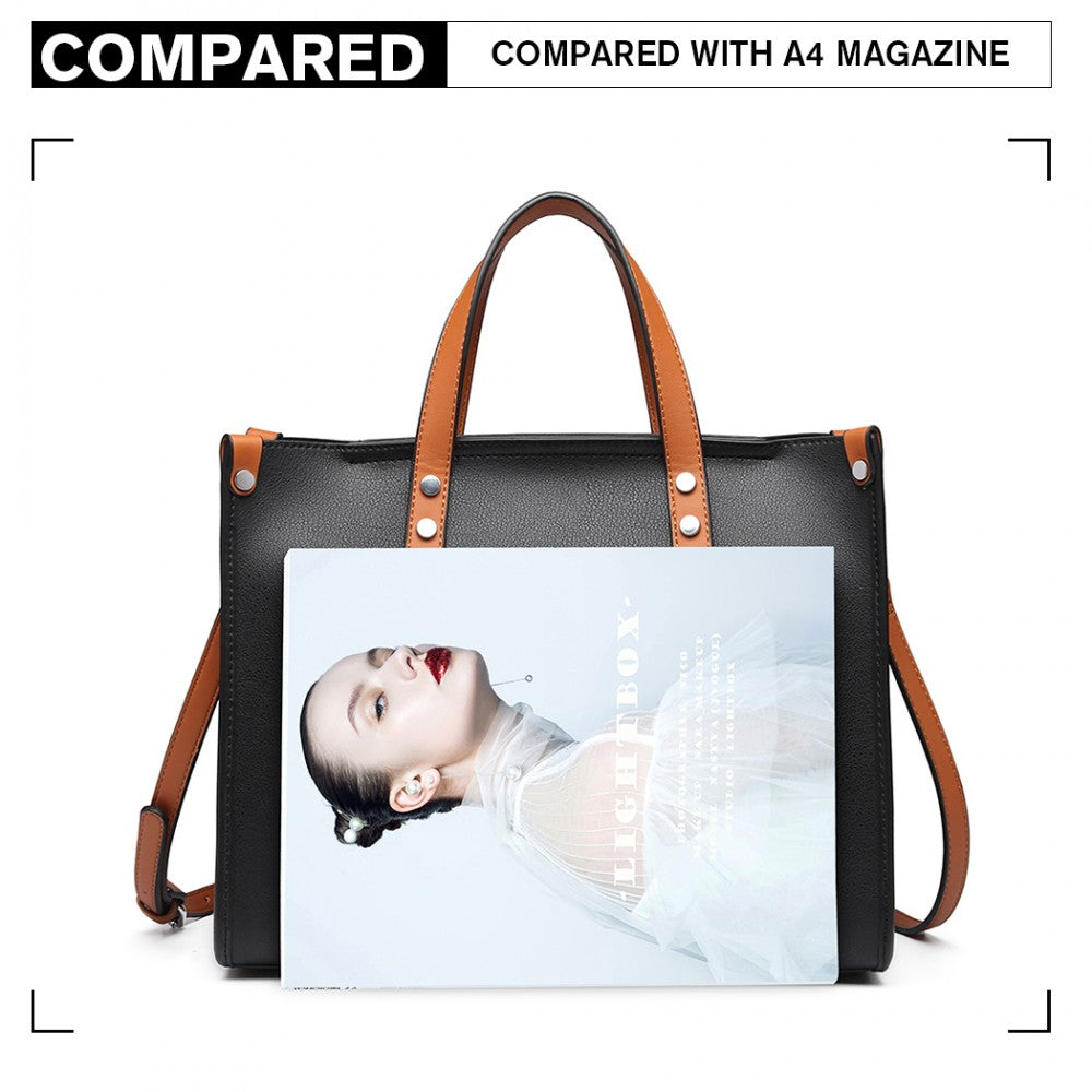 2-Piece Structured Shoulder Bag Set – Back
