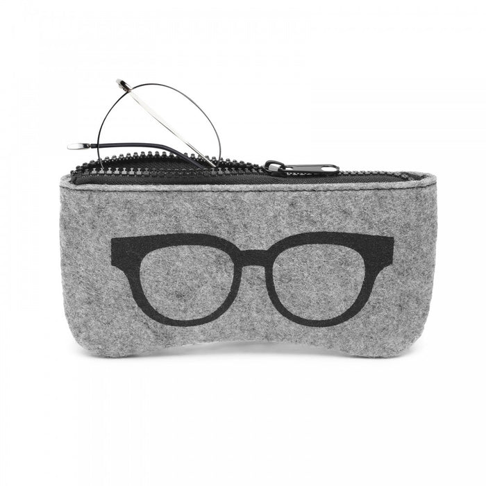 Soft Felt Glasses Case – Grey and Black